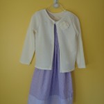 Cardi (Cotton + Merino mix) + Shirred Dress (Poly Cotton)