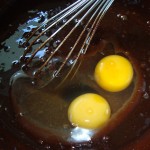 Add the last 2 eggs + vanilla extract